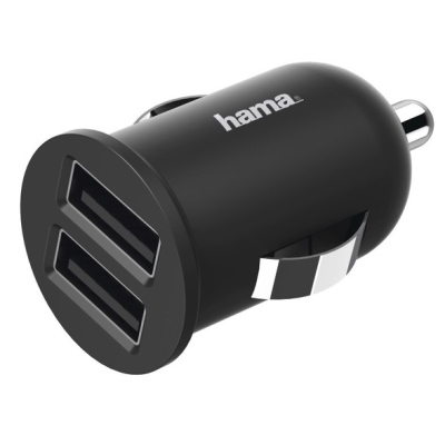 Chargeur pour allume-cigare 2xUSB-A Hama_0