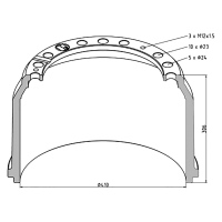 Bremstrommel für Mercedes 410x240mm