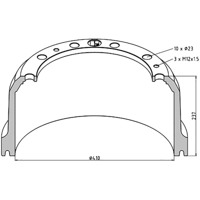 Tambour de frein pour MERCEDES 410x180mm_1