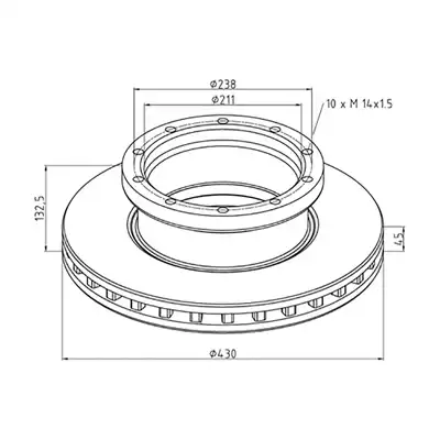 Disque de frein Ø430x132,5x45/11 MERCEDES_1