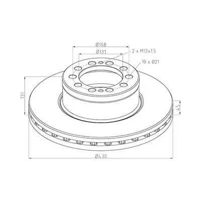 Disque de frein pour MERCEDES Actros, Antos_1