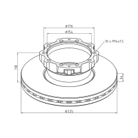 Disque de frein avec roue ABS