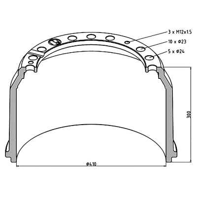 Tamburo di freno MAN 410x220mm_1