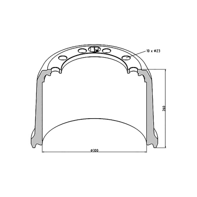 Tamburo per freno BPW 300x200mm_1