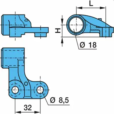 Support pour sensor ABS droite BPW_1