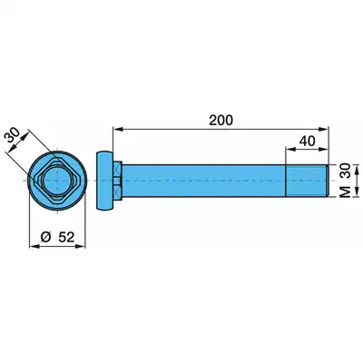 Axe de ressort M30 x 200 / 40_1