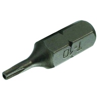 Embout de vissage, 1/4", T10 avec trou 