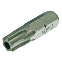 Embout de vissage, 1/4", T45 avec trou 