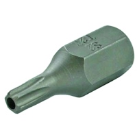 Embout de vissage, 10 mm, T27 avec trou, court