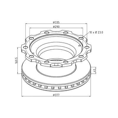 Bremsscheibe für BPW Achse Ø377mm_0