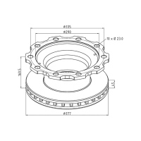 Disque de frein pour BPW Ø377mm