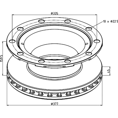 Bremsscheibe für BPW Achse  Ø377mm_1