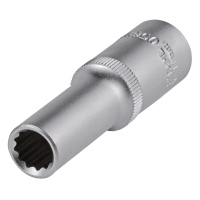 Douille, 1/2", douze pans, 11 mm, profond