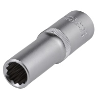 Douille, 1/2", douze pans, 13 mm, profond