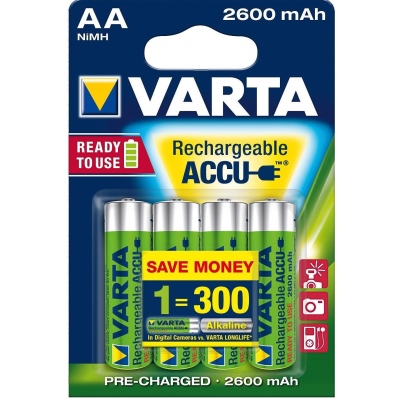 Batteria ricaricabile AA, 2600mAh, blister a 4 pz._0