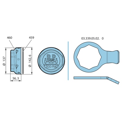 Coperchio d'asse,  BPW con O-Ring_1