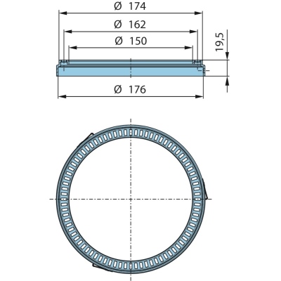 Anello ABS  Ø 150 / 176 x 19,5 BPW_1