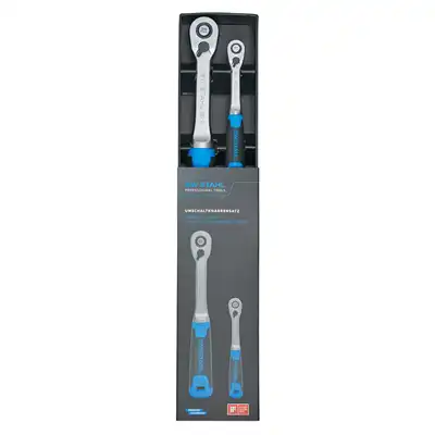 Jeu de clés à cliquet, 1/2" et 1/4", 2 pièces_2