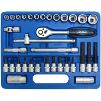 Set di chiavi a bussola, 3/8", 34 pezzi