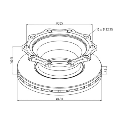 Disque de frein pour essieu SAF Ø430mm_0