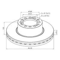 Disque de frein pour essieur SAF D 430mm