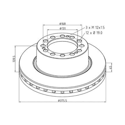 Disque de frein pour essieur SAF D 375.5mm_0