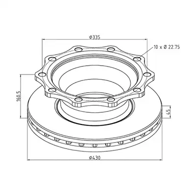 Disque de frein pour essieu SAF Ø430mm_0