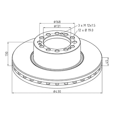 Disque de frein pour essieur SAF D 430mm_0