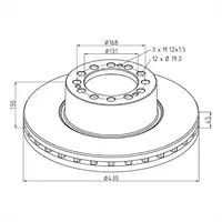 Disque de frein pour essieur SAF D 430mm