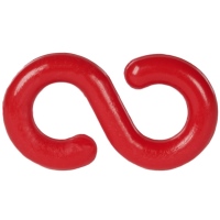 Crochet en S, 8 mm, rouge