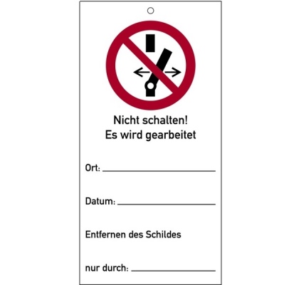 Wartungsanhänger "Schalten verboten"_0