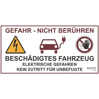 Etiquette adhésive pour véhicules él. endommagés_0