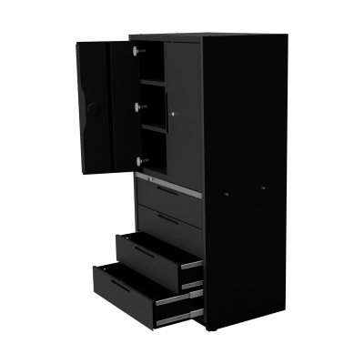 Armoire haute avec 4 tiroirs, 2 portes et 3 étagè_2