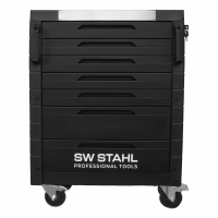 Carrello da officina TT401 con 7 cassetti, nero