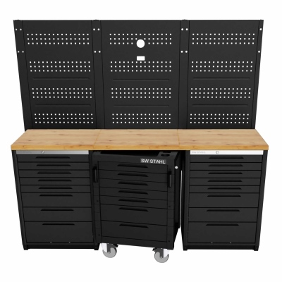 Carrello da officina TT401 con 7 cassetti, nero_1