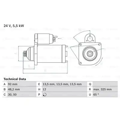 Démarreur 24V 5.5KW, BOSCH_1