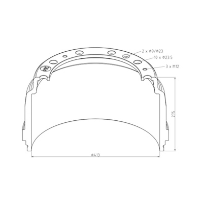 Tambour de frein Scania 413x203_1