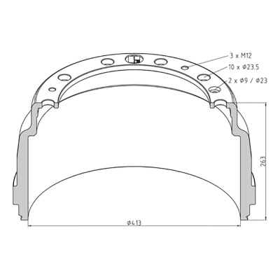 Tambour de frein Scania 413x178_1