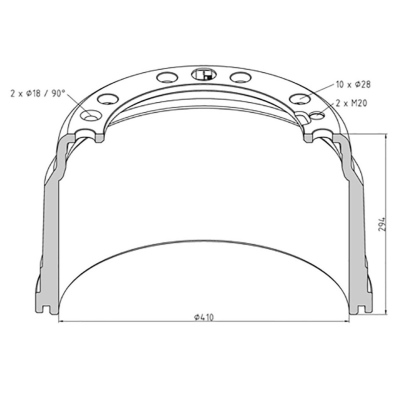 Tambour de frein Volvo 410x200_1