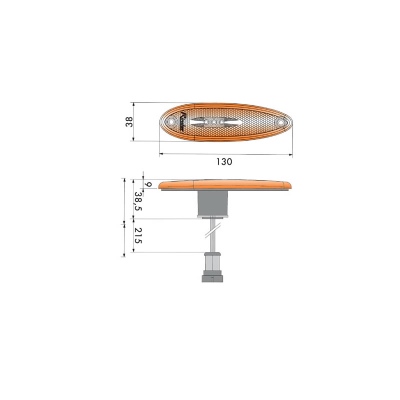 Fanale di posizione LED arancio 24V_1