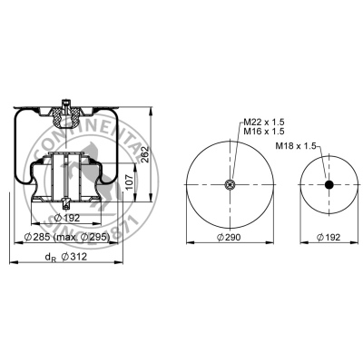 Soufflet à air complet avec piston, CONTI_1