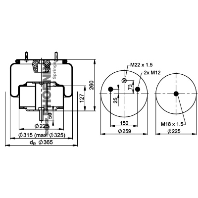 Soffietto d'aria compl con pistone acciaio Phoenix_0