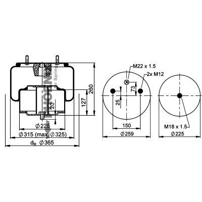 Soffietto d'aria compl con pistone acciaio Phoenix_0