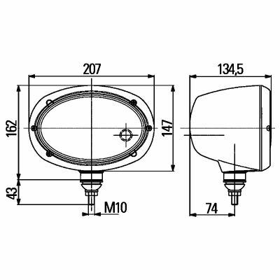 Hauptscheinwerfer Oval 120 12V_1