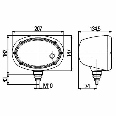 Hauptscheinwerfer Oval 120 12/24V_1