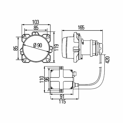 Optique, Projecteur principal_1