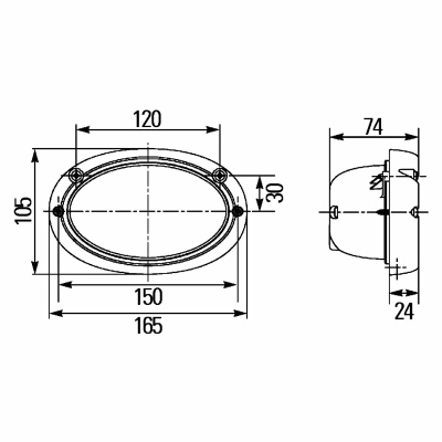 Arbeitsscheinwerfer Oval 100 12V_2