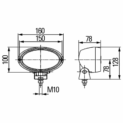 Arbeitsscheinwerfer Oval 100 12V_2