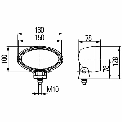 Arbeitsscheinwerfer Oval 100 12V_2