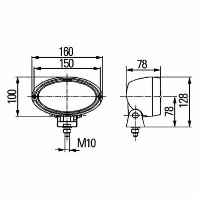 Projecteur de travail Oval 100 24V_2